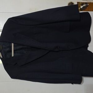 VTG? Palm Beach Esquire Big & Tall Mens Suit Coat Dark Gray? Sz 52R EUC